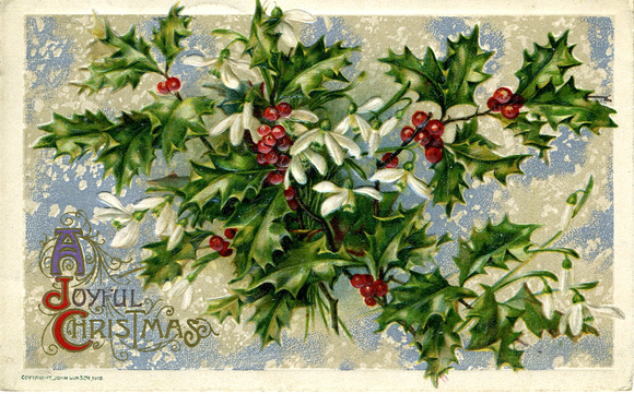 Christmas postcard from late 19th century