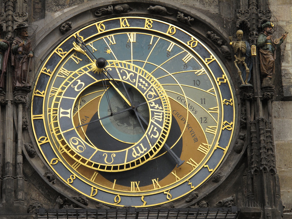PAD April 10 Famous Clock in Prague's square
