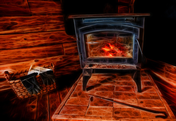 Week 52:  Favorite Photo....The fireplace in my cabin in the Kingston Penisula
