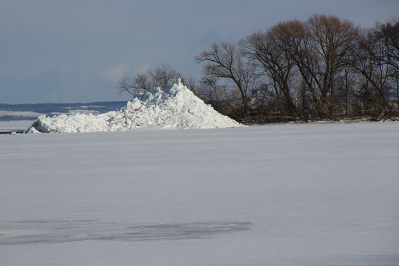 PAD March 2 Ice Shove view from the Boat Landing on the way to Oshkosh