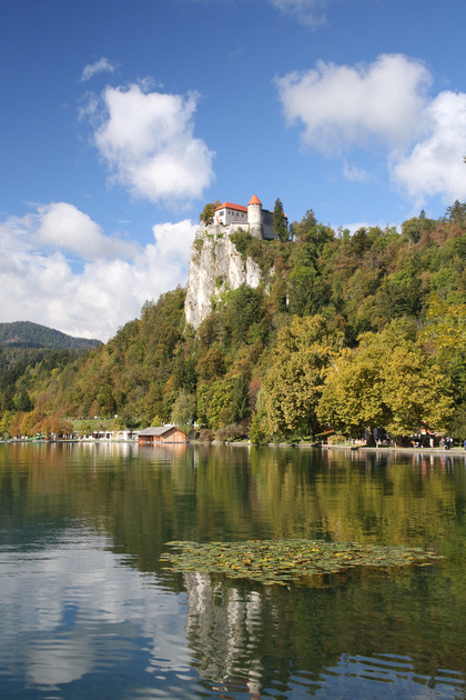 Castle at Lake Bled while Walking Around the Lake